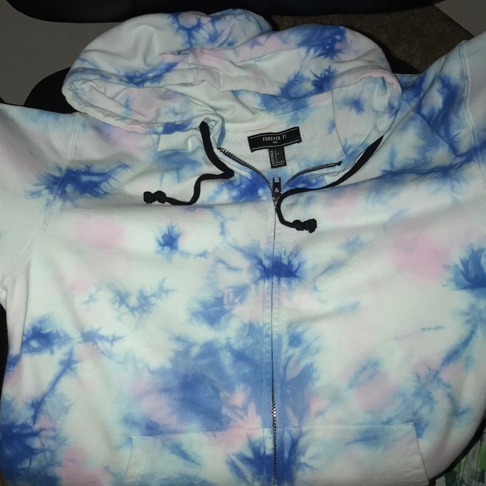 Forever 21 tie dye full zip jacket